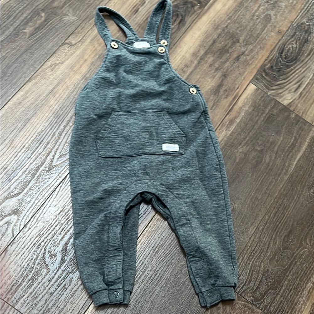 Newbie Kids Charcoal Overalls